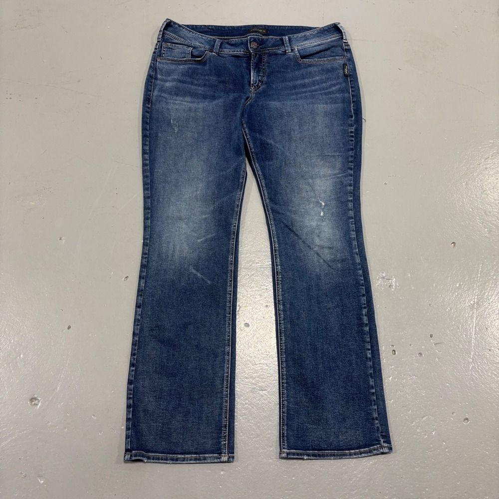 Silver Jeans Co Elyse Slim Boot Medium Wash Denim Jeans Size 16/33